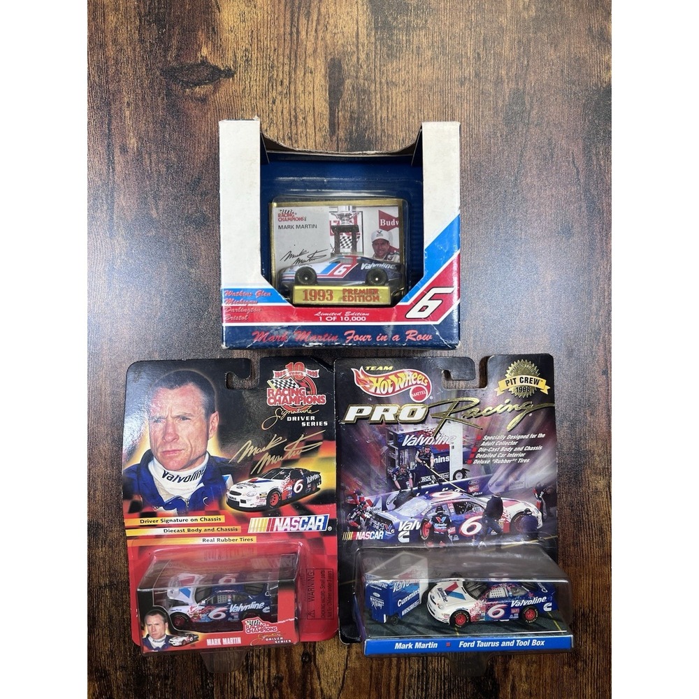 NEW Mark Martin #6 NASCAR lot of 3 Cars 1/64 Scale 1998 & 1999 Racing Champions